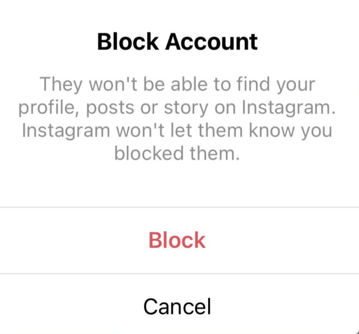 Block users on Instagram