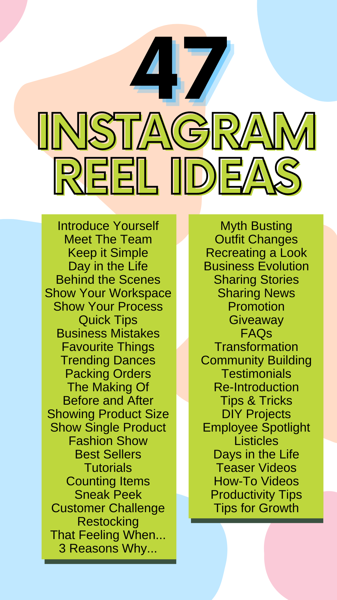 47 Instagram Reel Ideas For Your Business